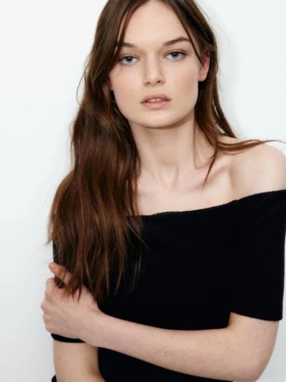 H&M Rib-Knit Off-the-Shoulder Top S - Picture 2 of 9
